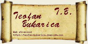Teofan Bukarica vizit kartica